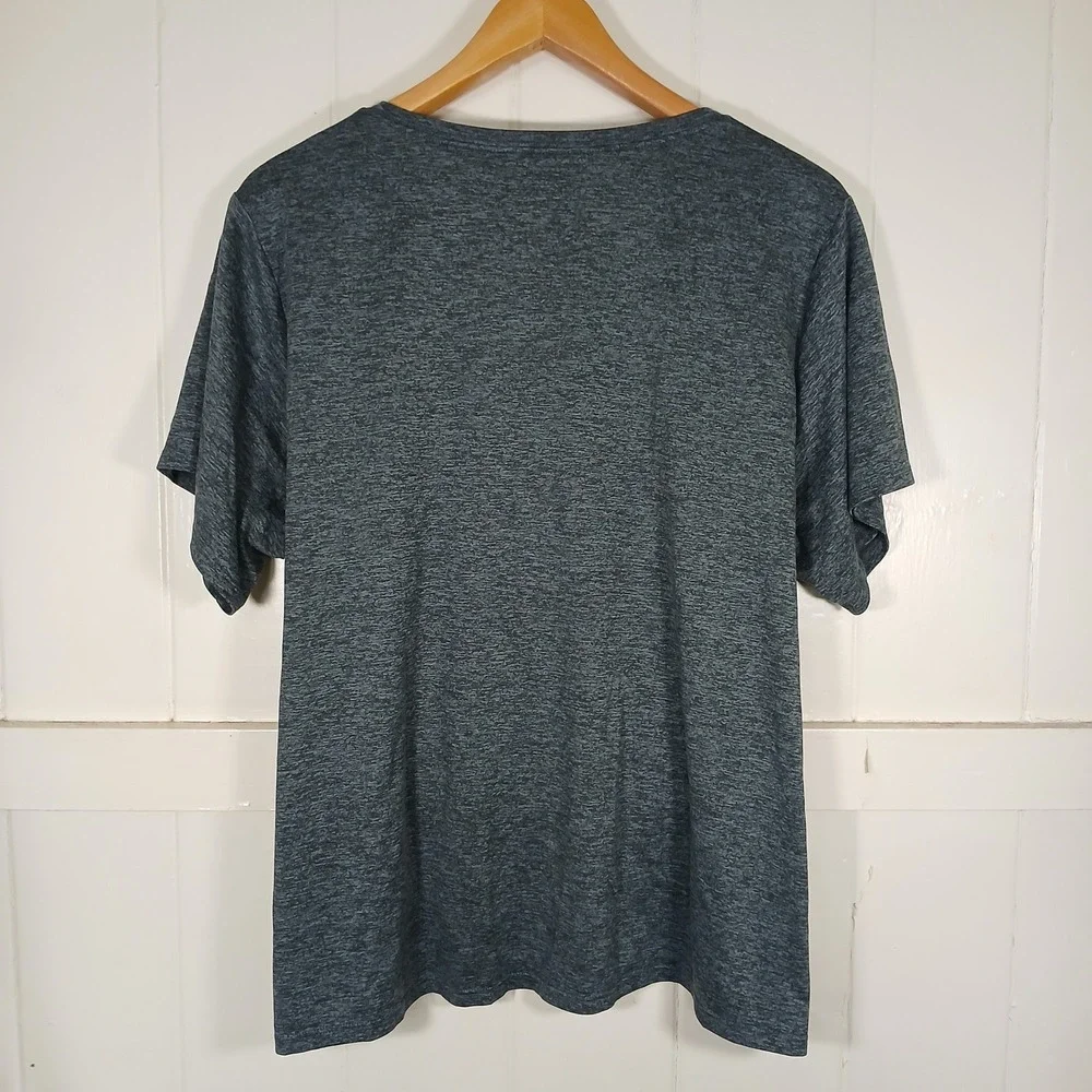 Nike Dri-FIT Training Top Women 3X Gray Heathered Short Sleeve 922964-010